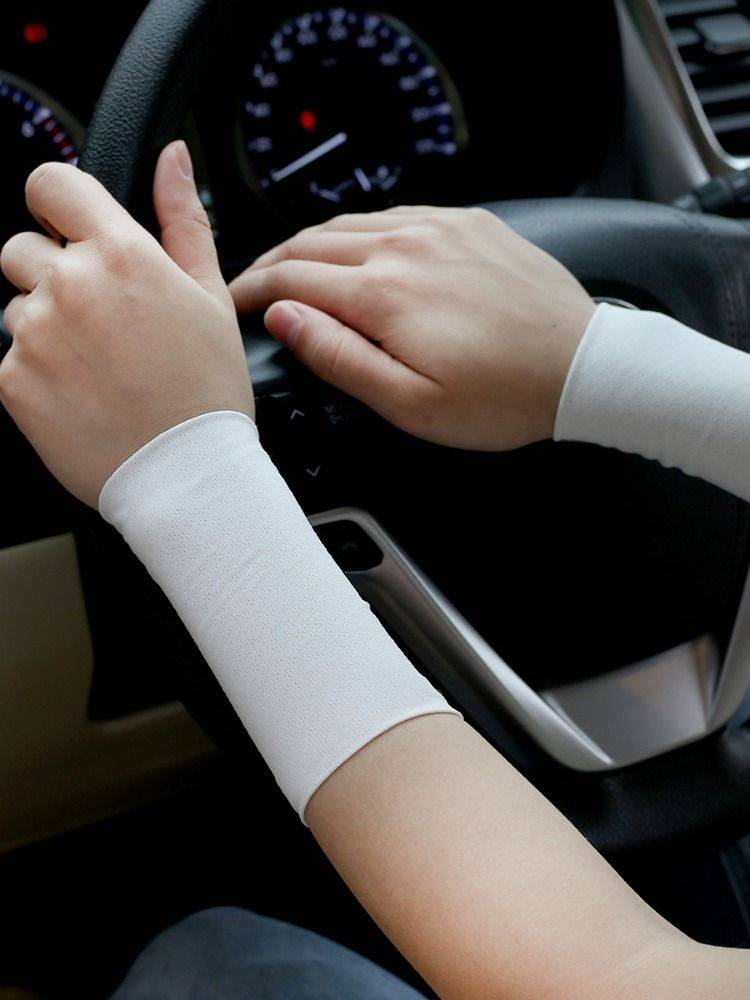 Summer thin cotton cotton wrist guard cover cover scar gloves female ice silk sunscreen air -breathable air wrist sleeve dry half finger