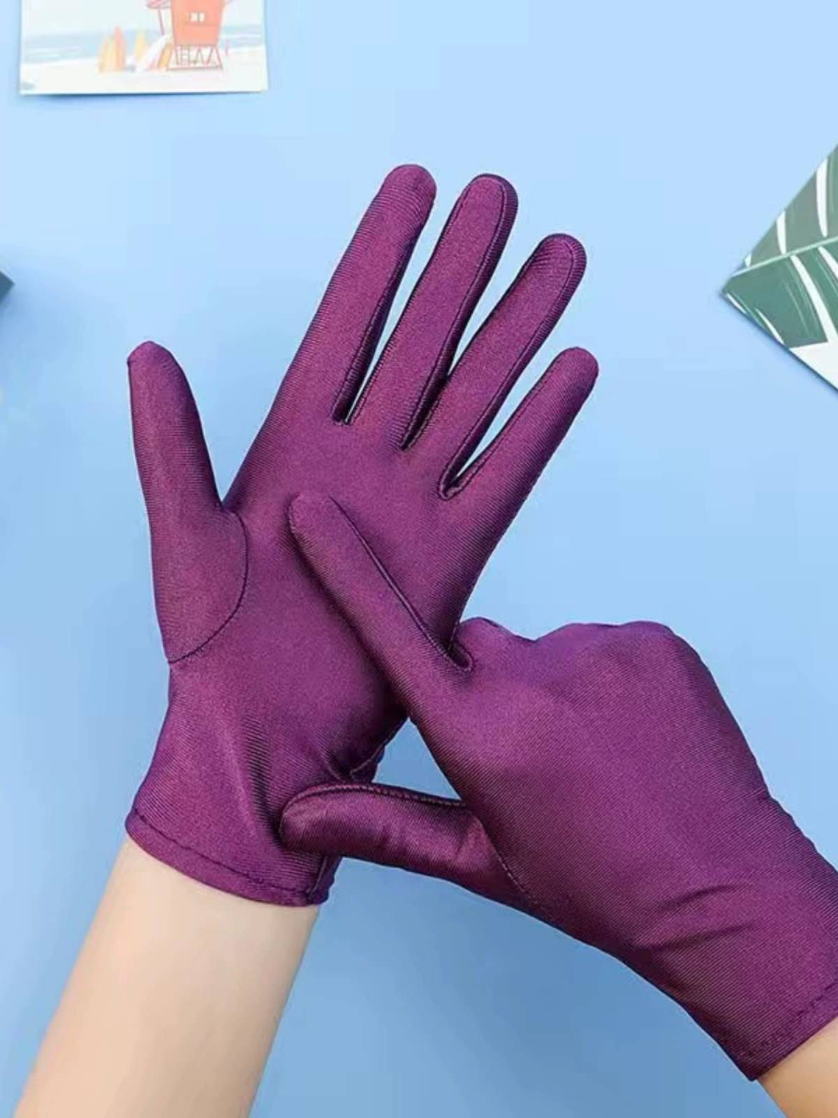 Summer sunscreen gloves female spring and autumn thin electric vehicle driving spandex elastic jewelry jewelery etiquette tight dance protection