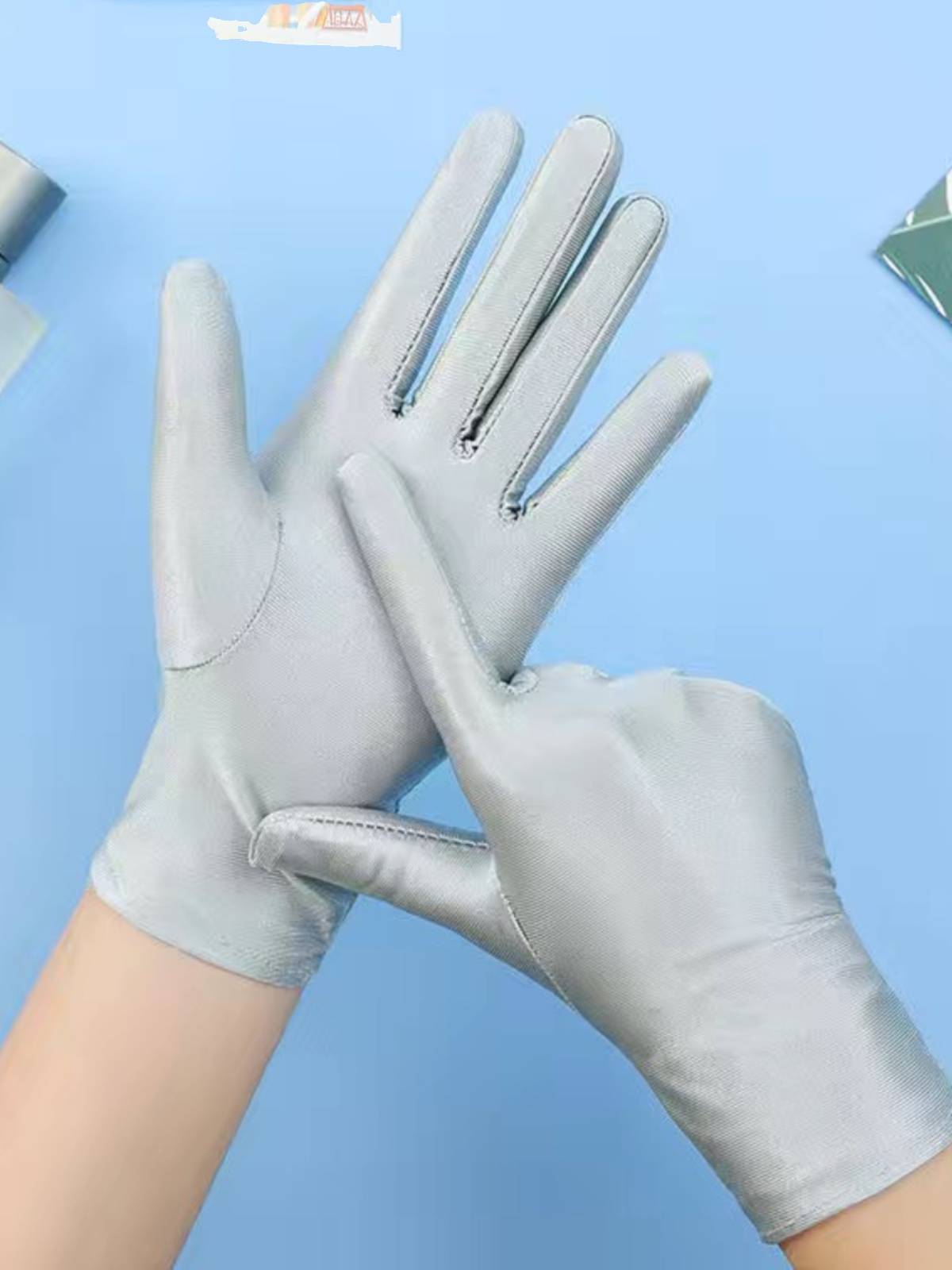 Summer sunscreen gloves female spring and autumn thin electric vehicle driving spandex elastic jewelry jewelery etiquette tight dance protection