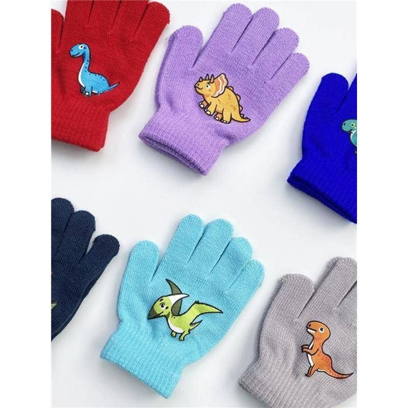 Children's 5 to 10 -year -old equestrian glove elementary school student knitting warmth points finger five fingers cute cycling balance cars climb mountain climbing mountain climbing