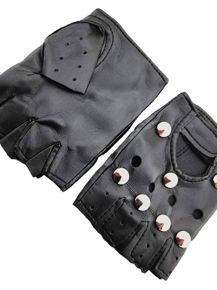 Children Perak Gloves Street Dance Performance Performing Perak Dance Dancing Dancing No Fingers Rivet Installed Delosa Finger Gloves
