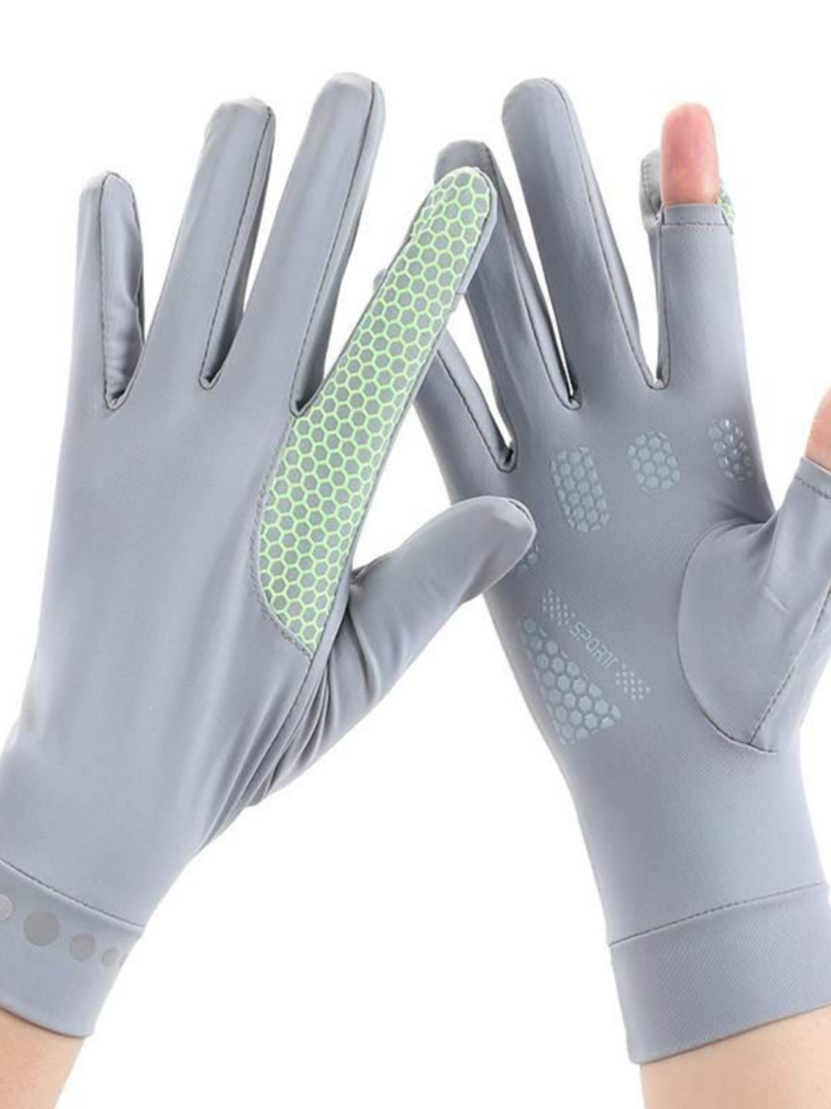 Male and women's adult horse riding equipment leaks two finger equestrian gloves non -slip and wear -resistant spring and summer cycling elasticity can touch the screen