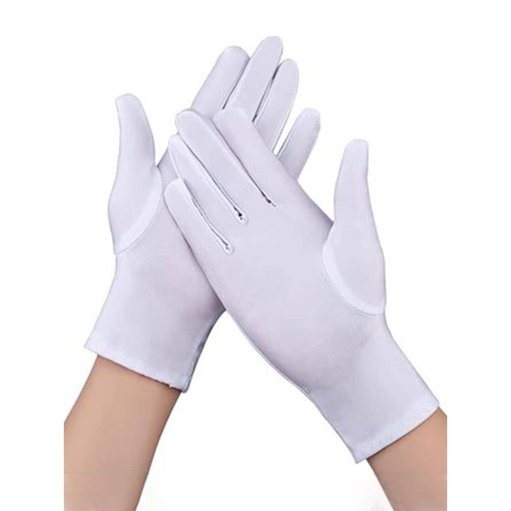 Men and Women Laica amino ammonia jewelry elastic black and white glove wedding celebration West restaurant hotel gloves security etiquette thin