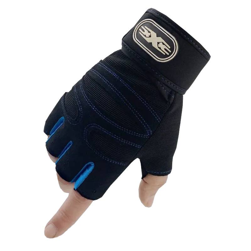 Wallbes, fitness semi -finger men's breathable sports anti -sliding slide slide glove gloves exercise to prevent cocoon outdoor riding