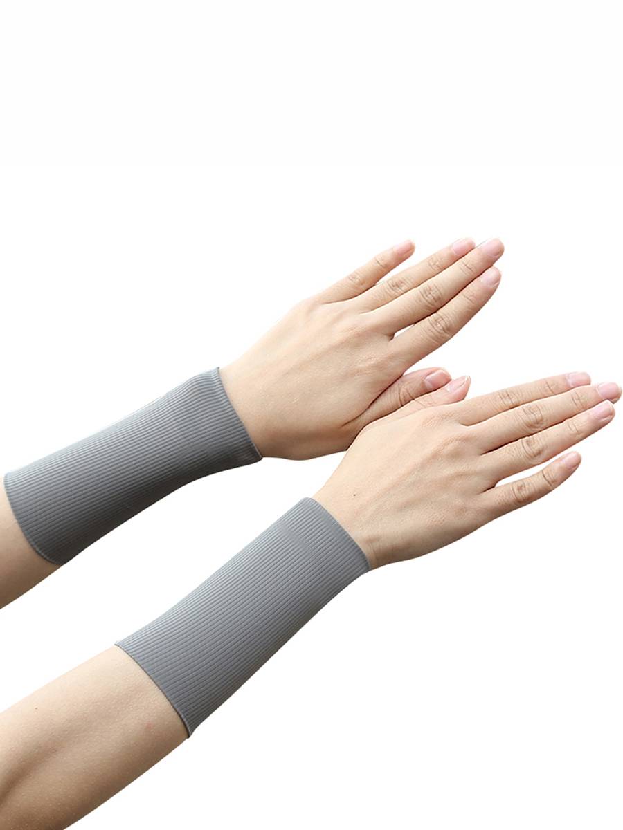Summer thin wristband ice silk sunscreen ice sleeve female male scarred short breathable sports elbow nursing winger cover half finger