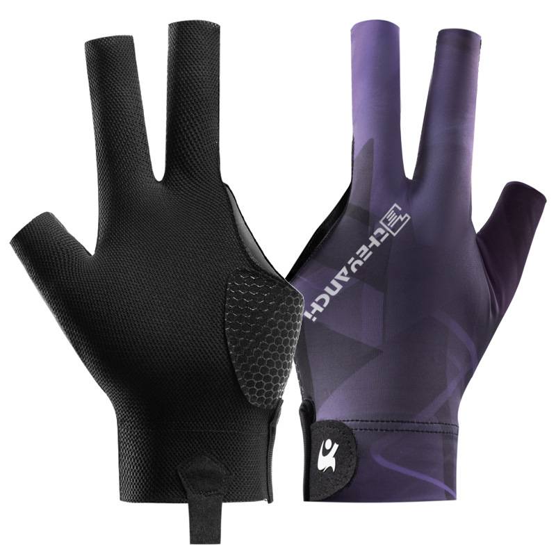 Black and purple left hand - missing finger