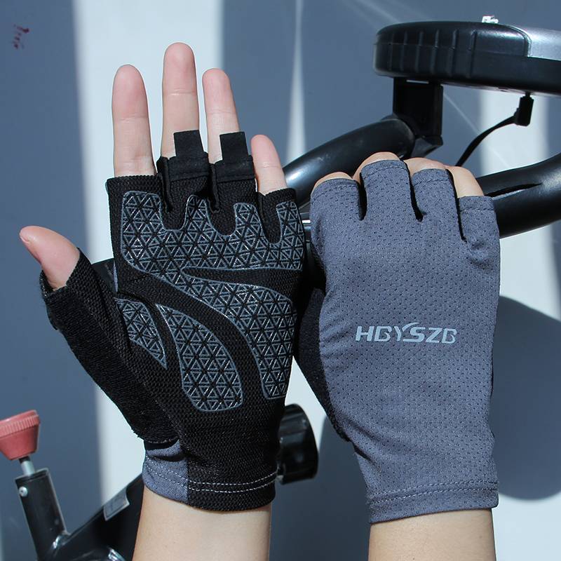 Fitness guard glove men's and women's equipment exercise wrist care training non -slip semi -finger sporty bicycle driving outdoor sunscreen