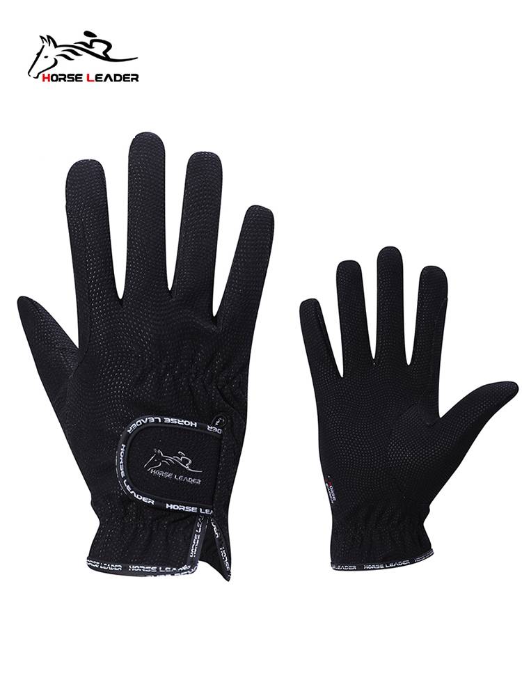 Children's protective equestrian glove professional imported single -level materials, non -slip, wear -resistant elastic adult men and women magic stickers