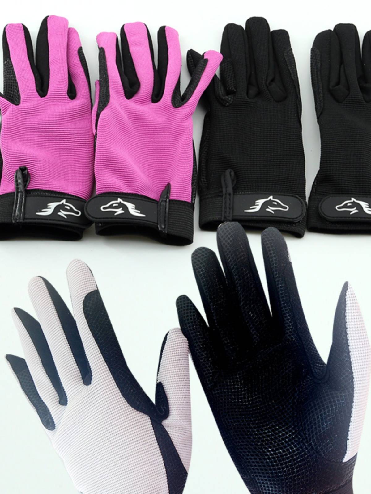 Children's silicone equestrian gloves girls ride training competition wear -resistant professional equestrian equipment boys non -slip gloves