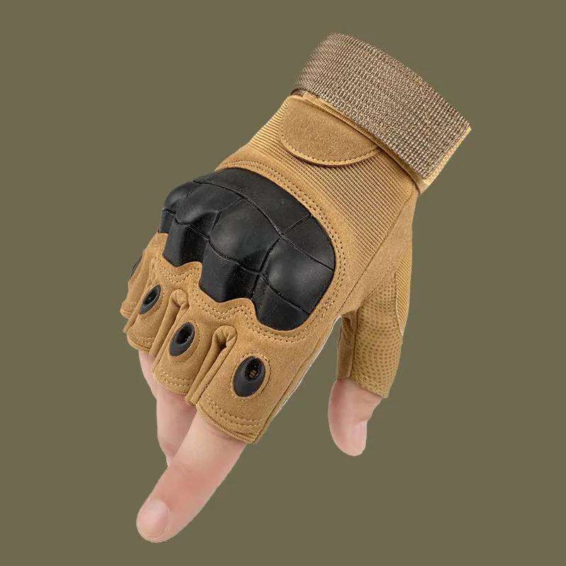 Semi -finger tactical glove men's outdoor riding sports climbing climbing fighting protection military fans training wear -resistant gloves