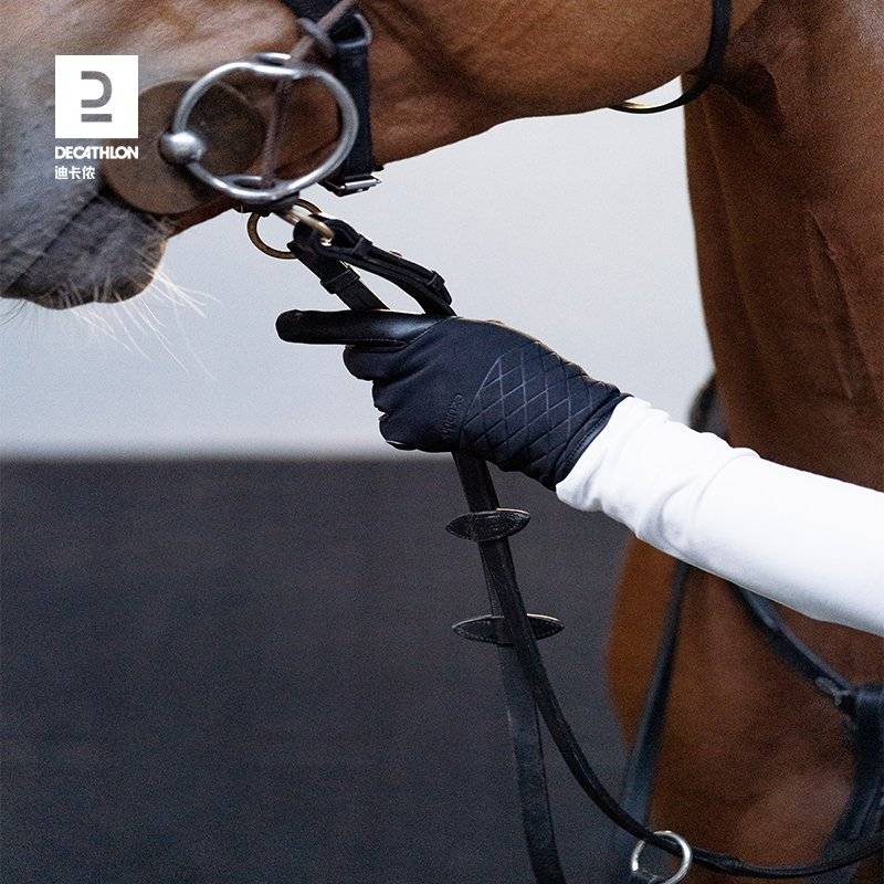 THE DECANONON HORSE GLOVES LADY WARMS THE WIND WITH VELVET AND THICK RIDE GLOVES