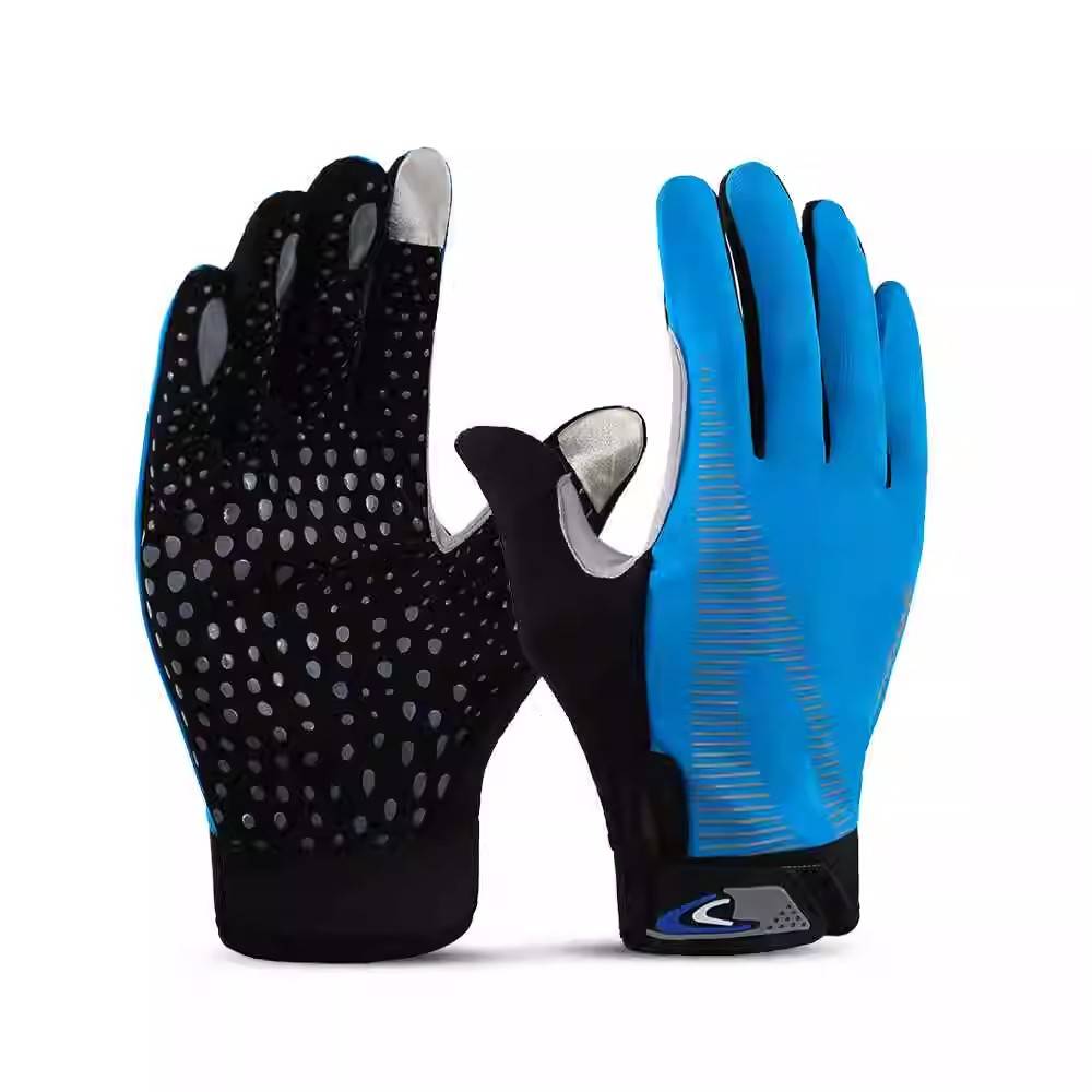 Outdoor Equestrian horse riding gloves Summer men's full finger non -slip wear -resistant equipment two -finger touch screen cycling ice silk