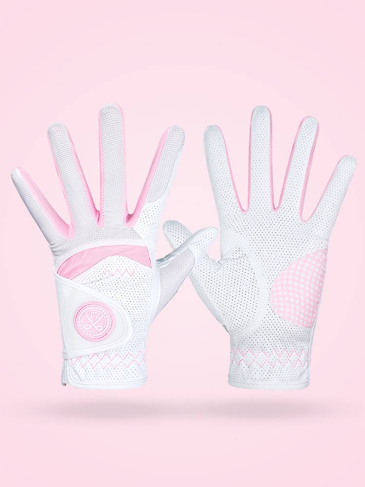 2 Double can !Golf women's gloves breathable mesh silicone non -slip left and right hand 1 double sports gloves