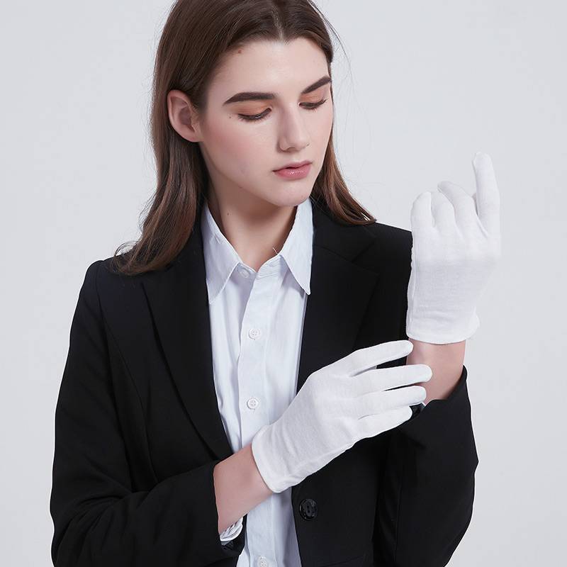 White glove etiquette Pure cotton Men and Women's Security Labor Insurance Performance Plastic Jewelry Panzu Play Male White Works