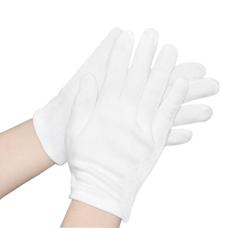 White pure cotton sleeps at night, hand gloves, sleeping, Labor Insurance Army Training Drives Playing Etiquette Beauty Jewelry Gloves