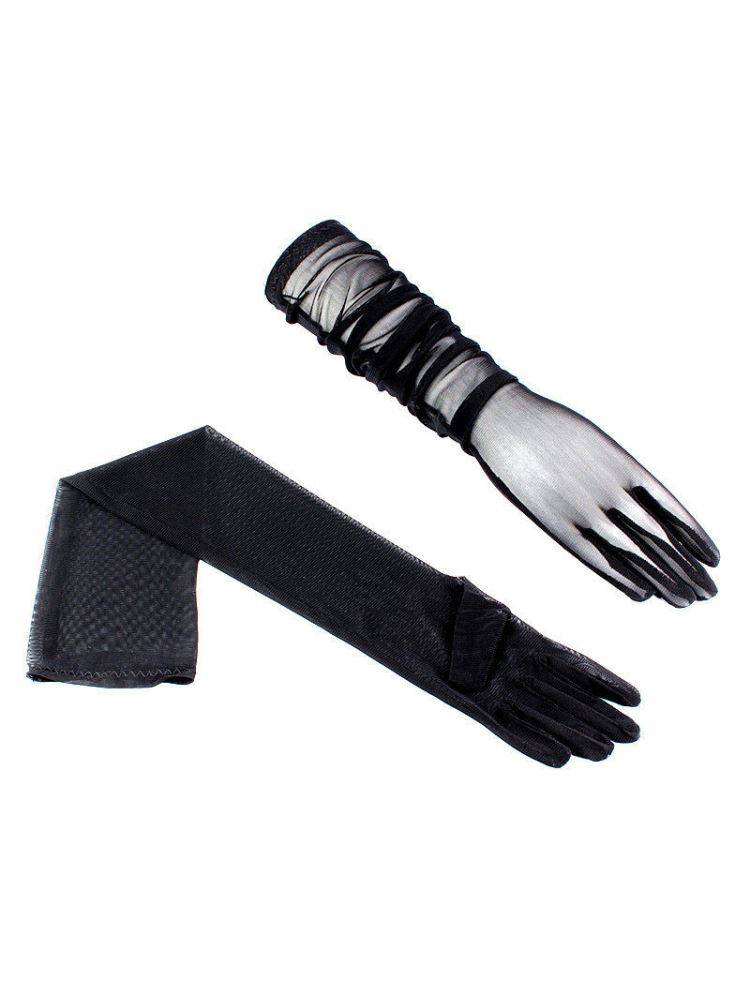Stockings gloves, plane gloves, five finger stockings, stockings, stockings gloves, gloves oily black silk glove bar