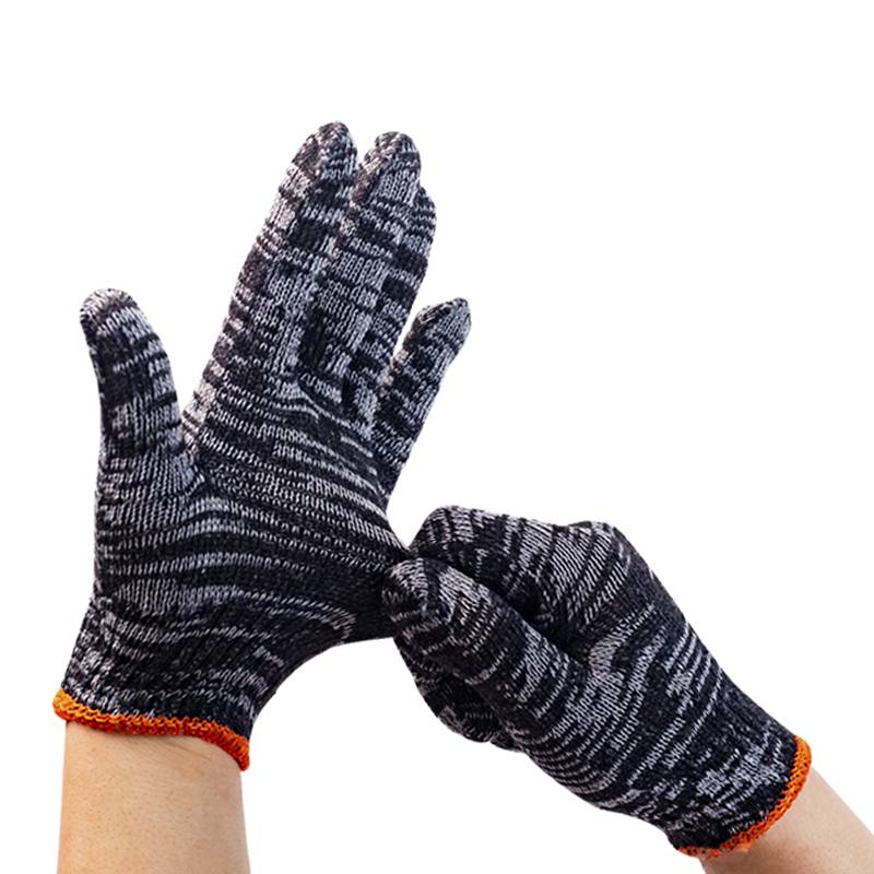 Labor insurance gloves cotton line gloves wholesale work repair, air -to -wear -resistant, wearing, wearing, dry dirt -dirty black gloves