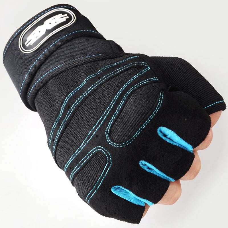 Gym glove men's non -slip semi -fingers, one -legged to prevent cocoons, wrist protection, women's equipment training traction