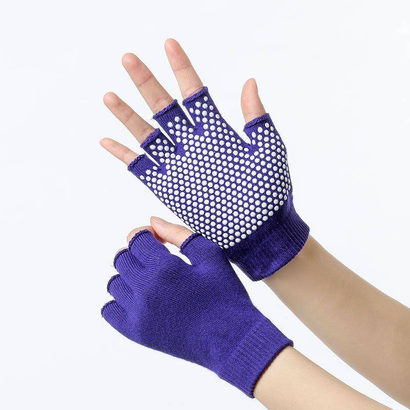 Plassee anti -sliding gloves anti -sliding semi -finger gloves sunscreen thin men and women driving and riding work wear resistance and breathable