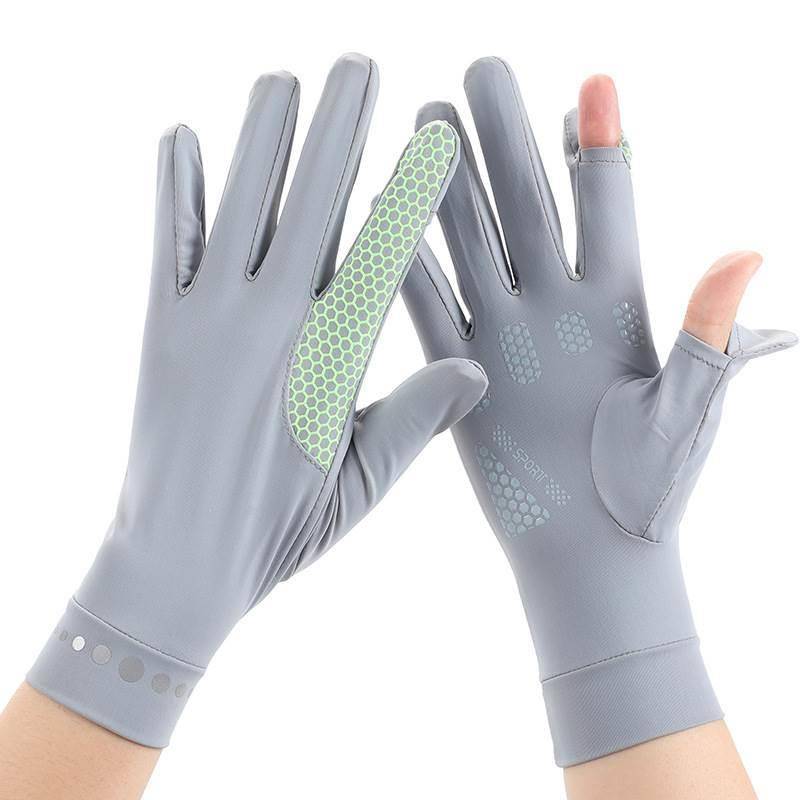 Male and women's adult horse riding equipment leaks two finger equestrian gloves non -slip and wear -resistant spring and summer cycling elasticity can touch the screen