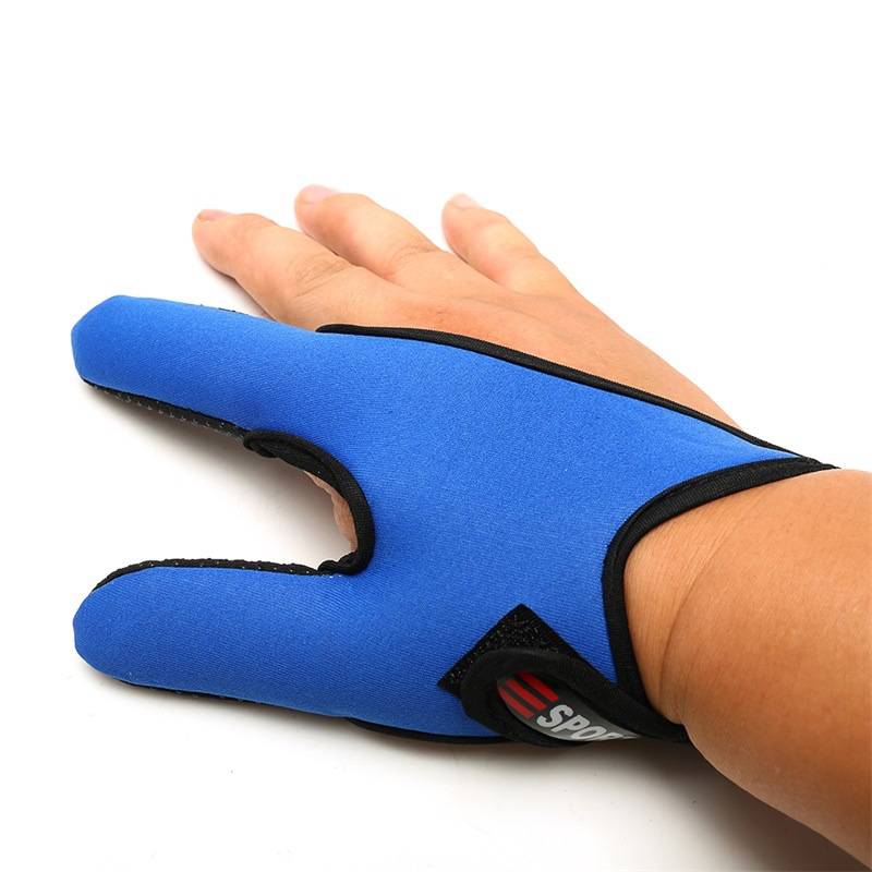 Factory supply dual -finger throwing rod control line fishing gloves throwing Big fishing single finger gloves without sliding two fingers gloves