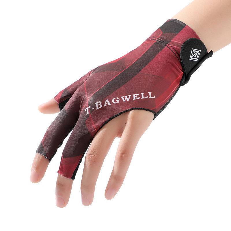 Professional billiard gloves three -finger high -end special silicone anti -slip mesh breathable compression professional table ball exposed gloves