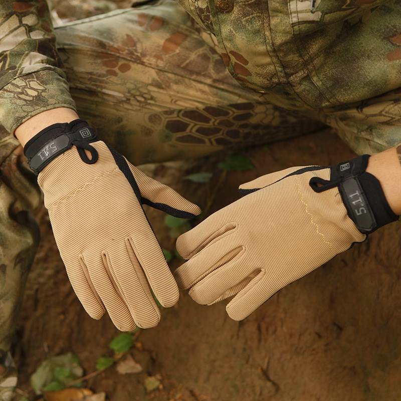 Internet celebrity tactical non -slip touch -screen arms riding fighting sunscreen riding bicycle breathable 511 long straight straight finger gloves n