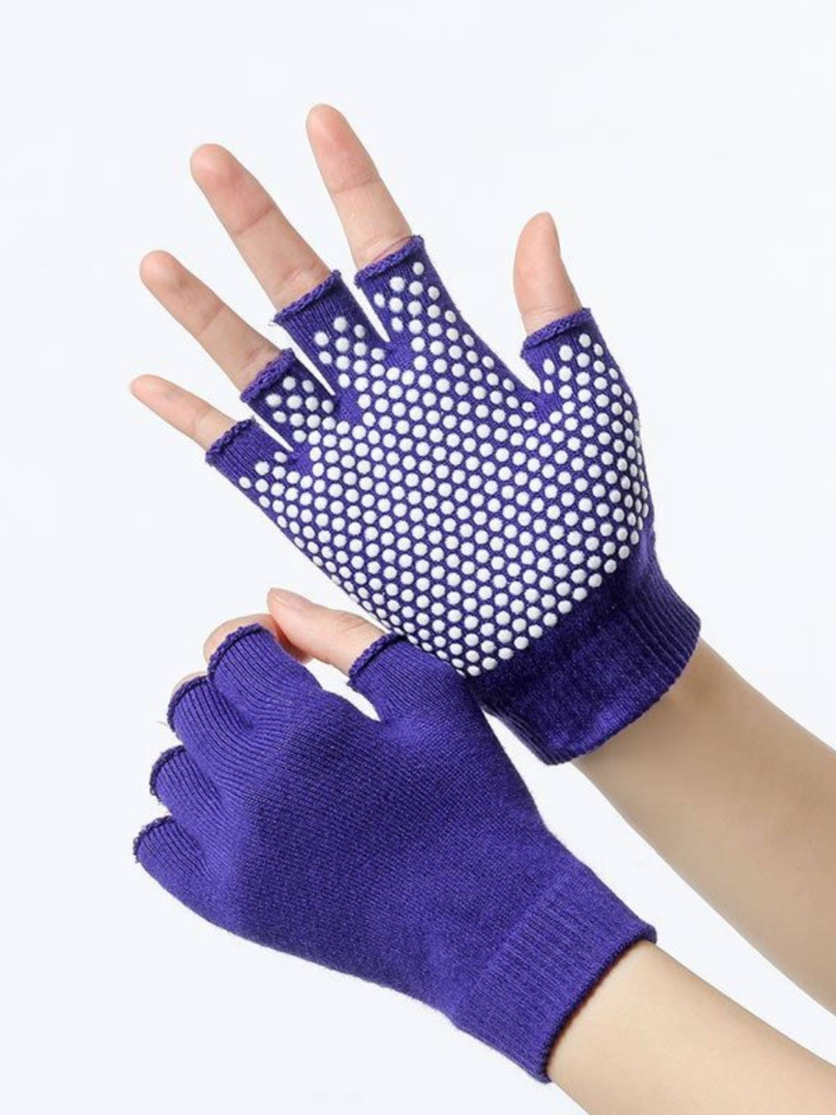 Plassee anti -sliding gloves anti -sliding semi -finger gloves sunscreen thin men and women driving and riding work wear resistance and breathable