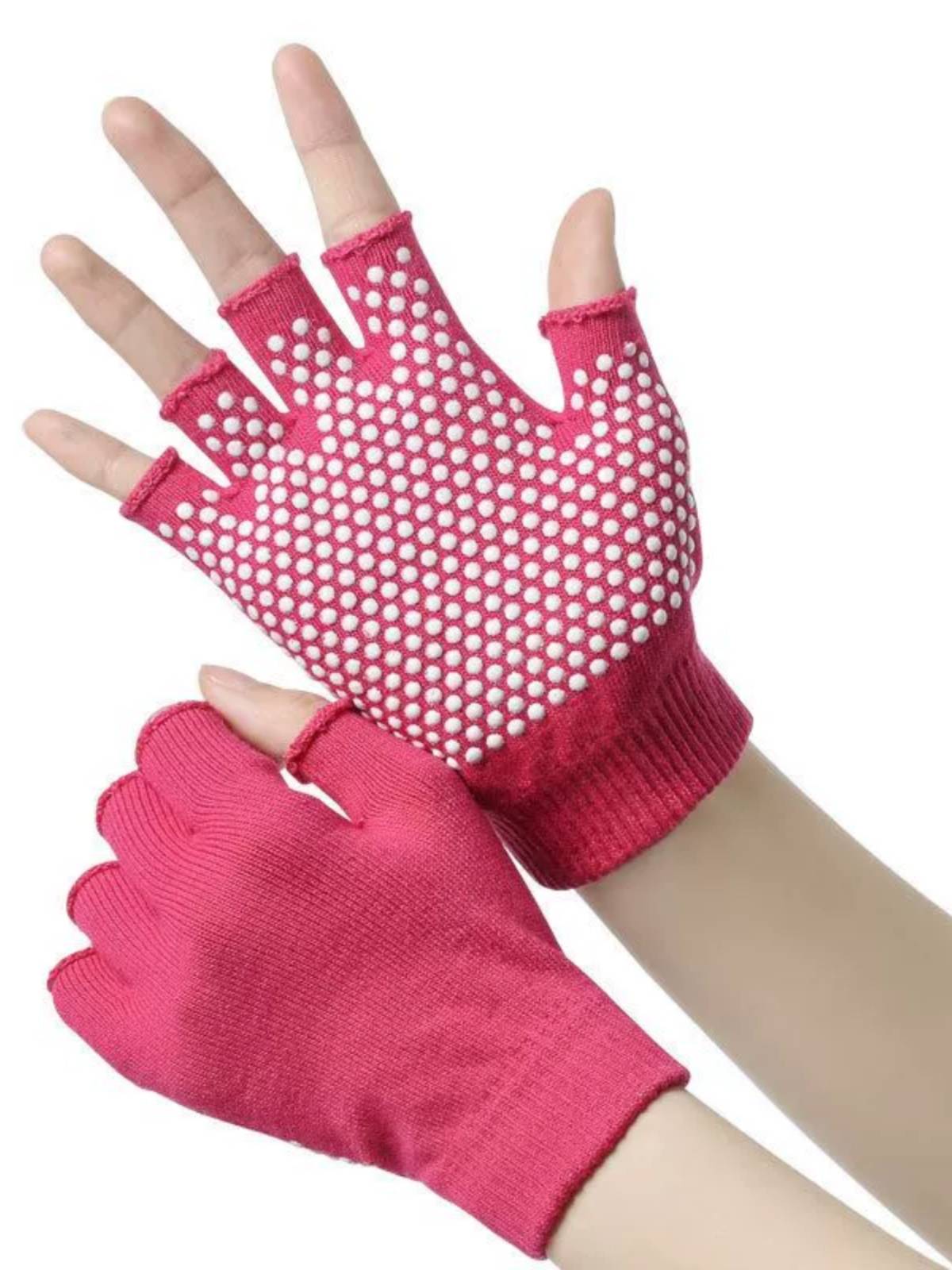 Plassee anti -sliding gloves anti -sliding semi -finger gloves sunscreen thin men and women driving and riding work wear resistance and breathable