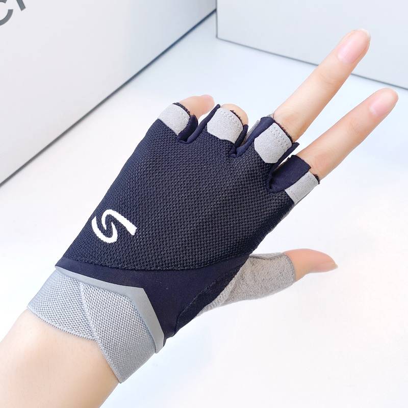 Fitness gloves semi -refer to men and women summer thin equipment training bicycle one -bar sports cycling anti -cocoon anti -slip and breathable