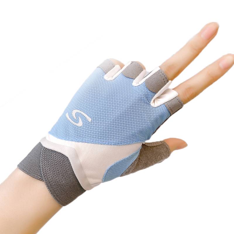 Fitness gloves semi -refer to men and women summer thin equipment training bicycle one -bar sports cycling anti -cocoon anti -slip and breathable