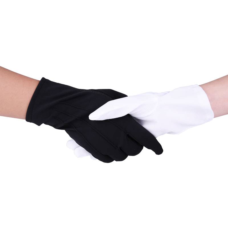 Sanjin thin air -breathable driver driver driver driving special car men and women dot glue etiquette non -slip driving black and white gloves