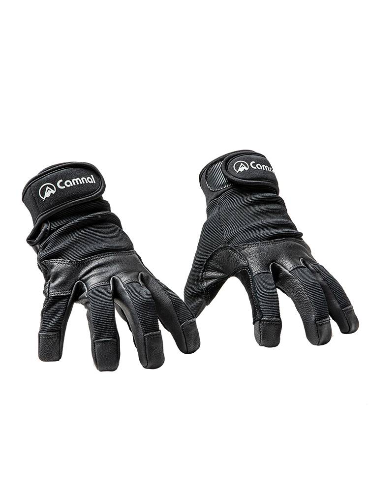 Outdoor climbing climbing rope dropper reduction and warming glove sheepskin full finger thickened wear -resistant low -cut tunnel skid equipment