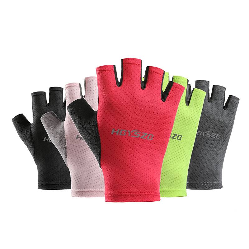 Fitness sports glove men and women dumbbells, anti -slip thin riding half -finger sunscreen finger fingers to prevent cocoon hiking