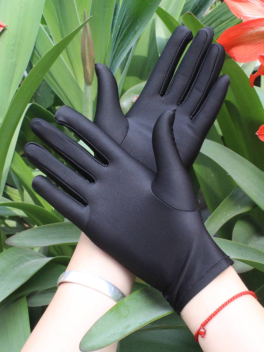 Men and women's high elastic spandex white ritual gloves spring and summer performance dance security jewelry waiter sunscreen and tea collection