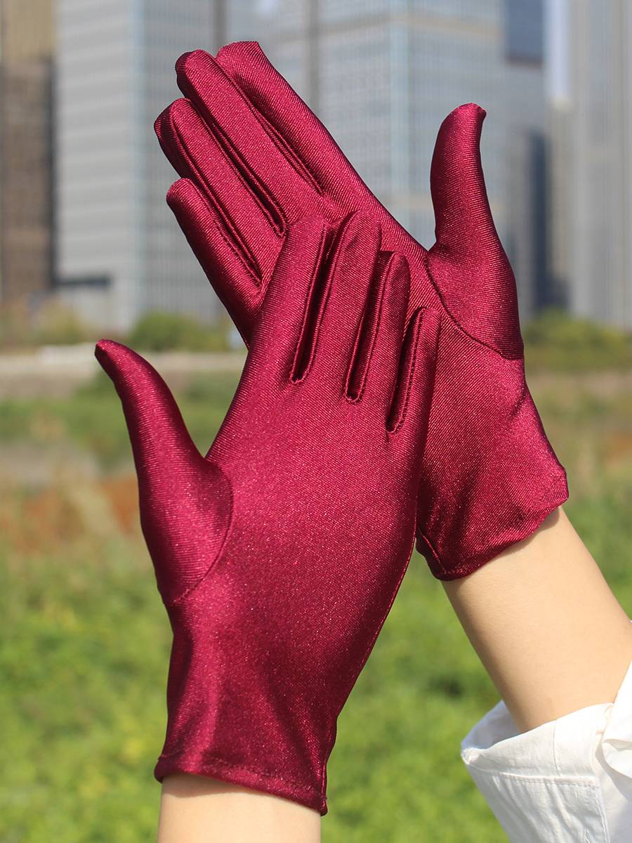 Men and women's high elastic spandex white ritual gloves spring and summer performance dance security jewelry waiter sunscreen and tea collection