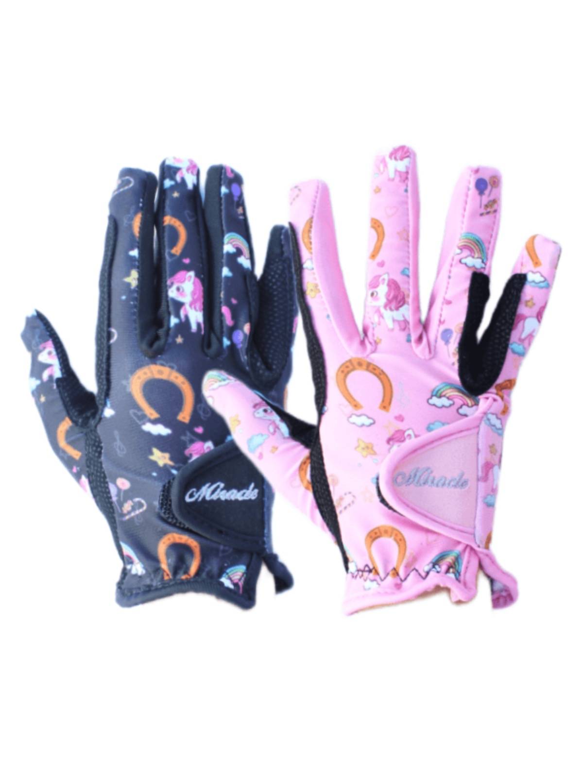 Cartoon Equestrian Gloves Professional Equestrian Equipment Children and Girls and Girls and Women Spring and Summer Four Seasons Breath, Anti -slip, wear -resistant riding gloves