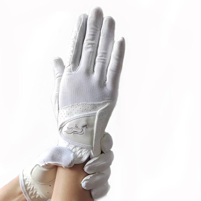 Summer equestrian glove adult riding gloves white competition training riding gloves breathable female equestrian supplies
