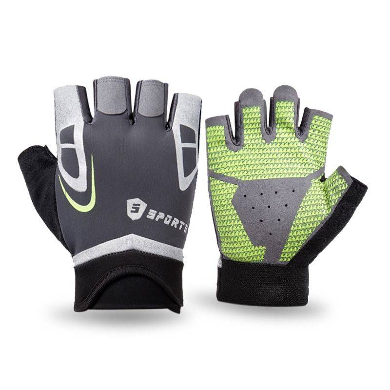 Fitness gloves female sports men's half -point ride ride, yoga, anti -slip, wear resistance, cocoon boys, busty