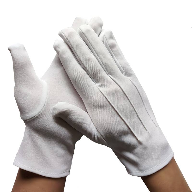 Sanjin -set etiquette white glove security door guard flag raising performance driving men and women universal operation thin glove outdoor