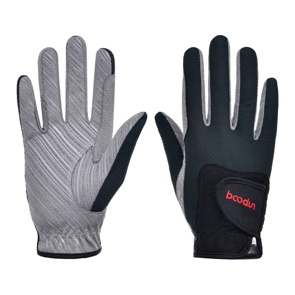BOOODUN Equestrian Gloves Horse Policy Horse Riding Gloves Outdoor Following Anti -Slip -Permanent Black Silicone