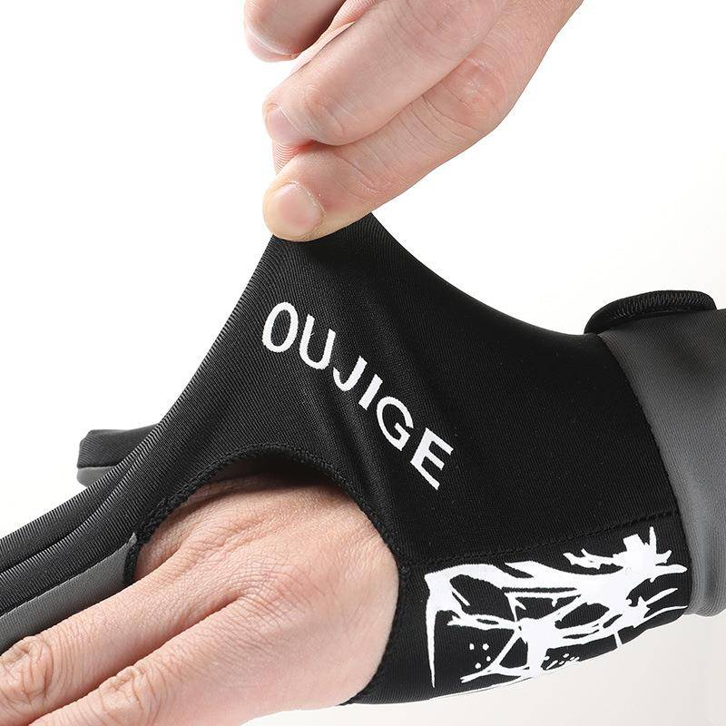 Billiards gloves Three fingers thin -breathable men's professional card special gloves high face value female ice silk anti -slip left hand