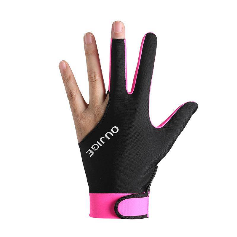 Billiards gloves Three fingers thin -breathable men's professional card special gloves high face value female ice silk anti -slip left hand
