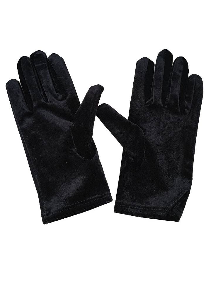 Black velvet velvet velvet gloves