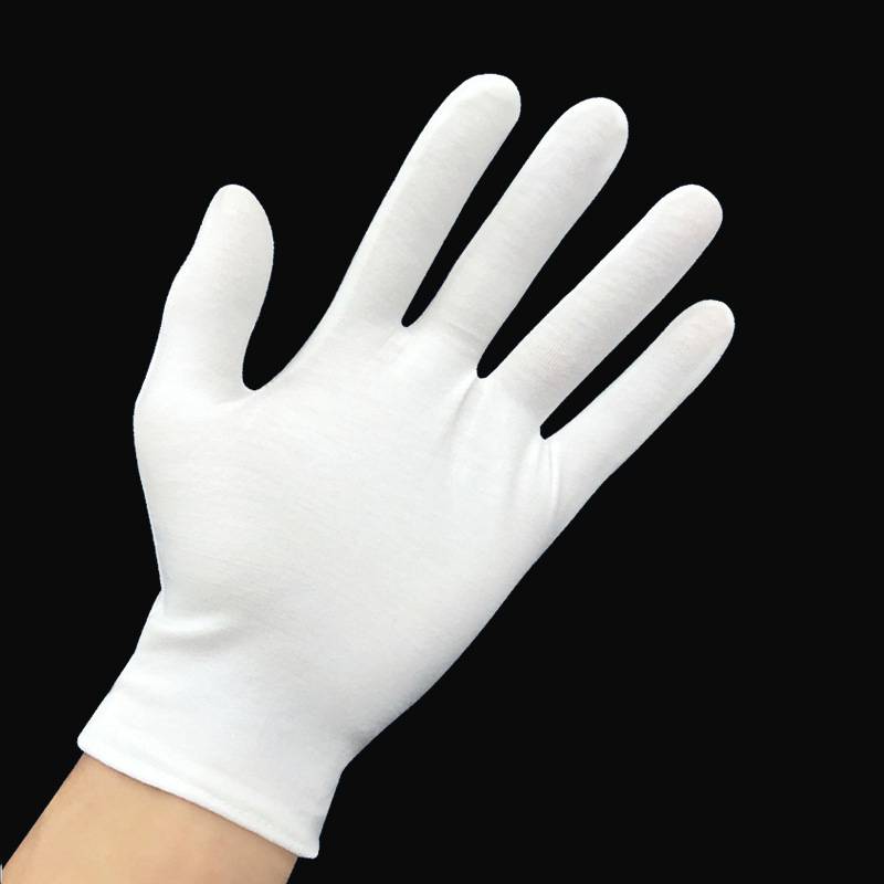 White glove cotton cotton sleeps at night, gloves wearing gloves, beauty etiquettes, play men and women, men and women