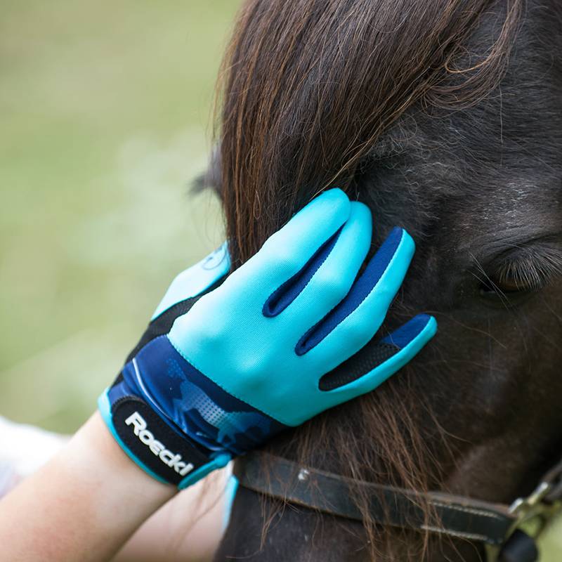 German ROECKL original imported children's equestrian gloves breathable anti -skid riding glove wear -resistant cartoon pattern