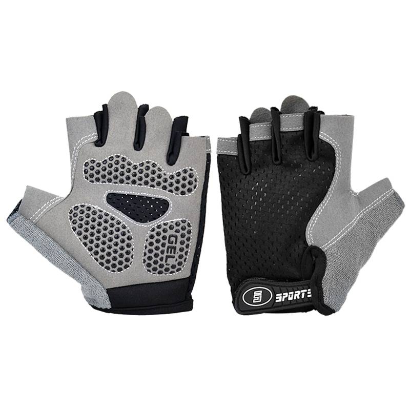 Children's cycling gloves semi -finger summer thin bicycle girl bicycle bicycle non -slip and breathable balancing car special handle