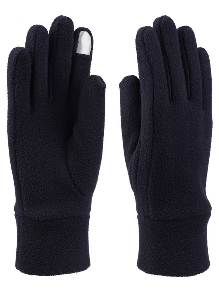 Autumn and winter men's single -layer warmth and wind -proof and cold ride, fleece and fleece pellet elasticity outdoor wear -resistant touch screen glove winter