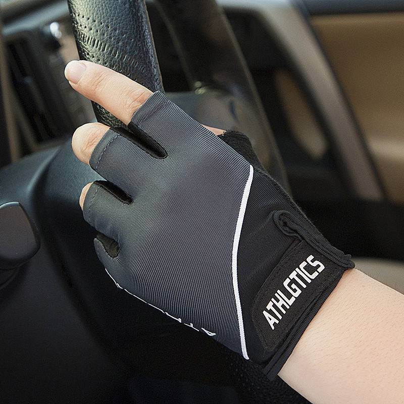 Bingshi riding sports fitness semi -finger glove men and women summer fishing sunscreen thin equipment anti -skid climbing finger