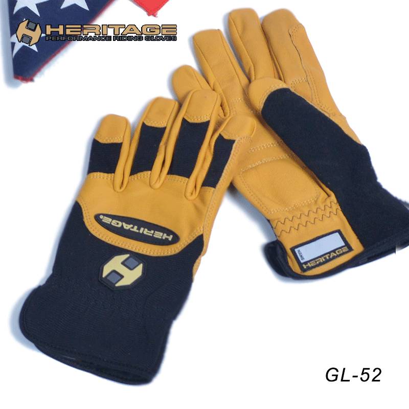 American Heritage Western denim equestrian sheepskin horseshlus gloves knight supplies